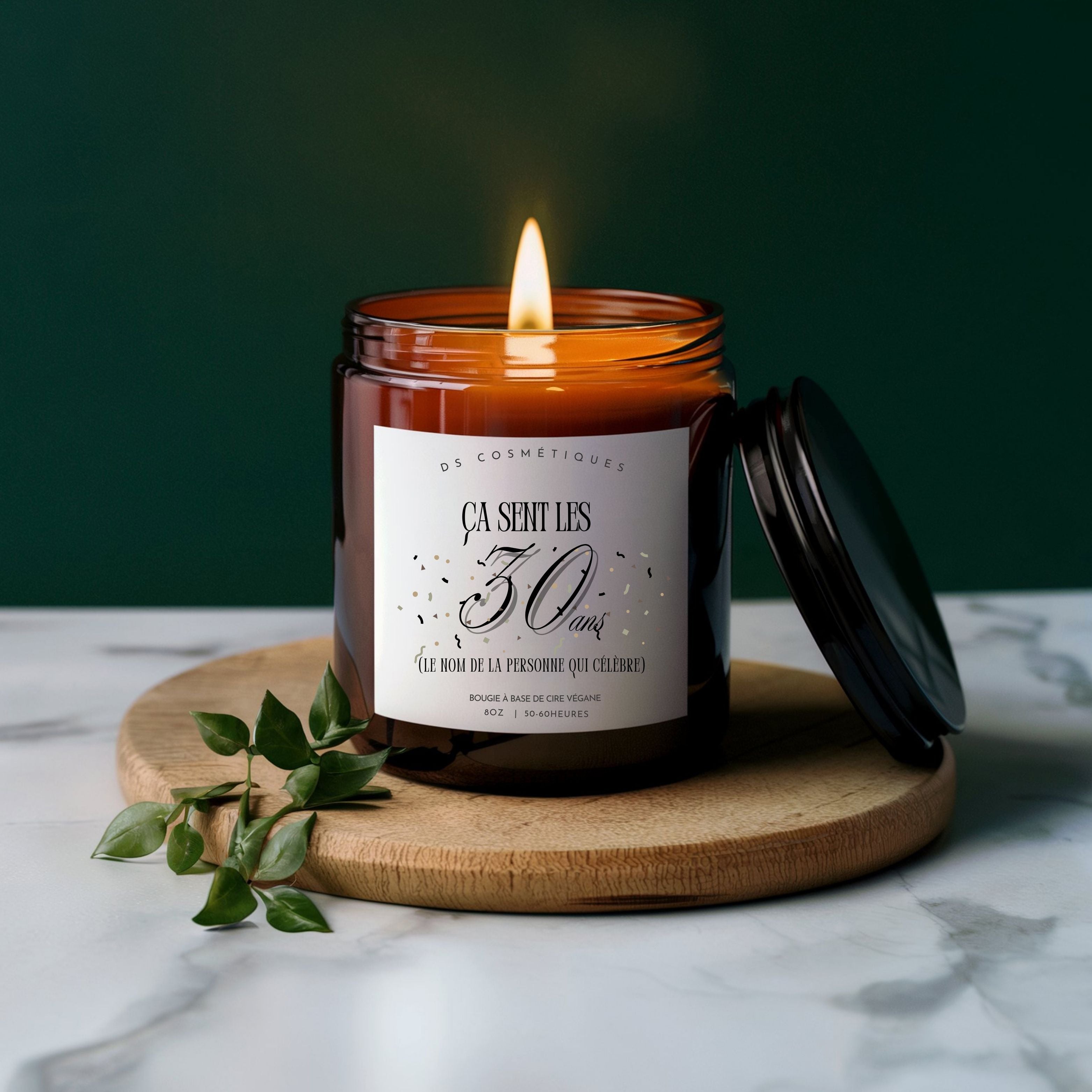 BOUGIE FÊTE D'ANNIVERSAIRE PERSONNALISABLE - Déesse Créations Artisanales