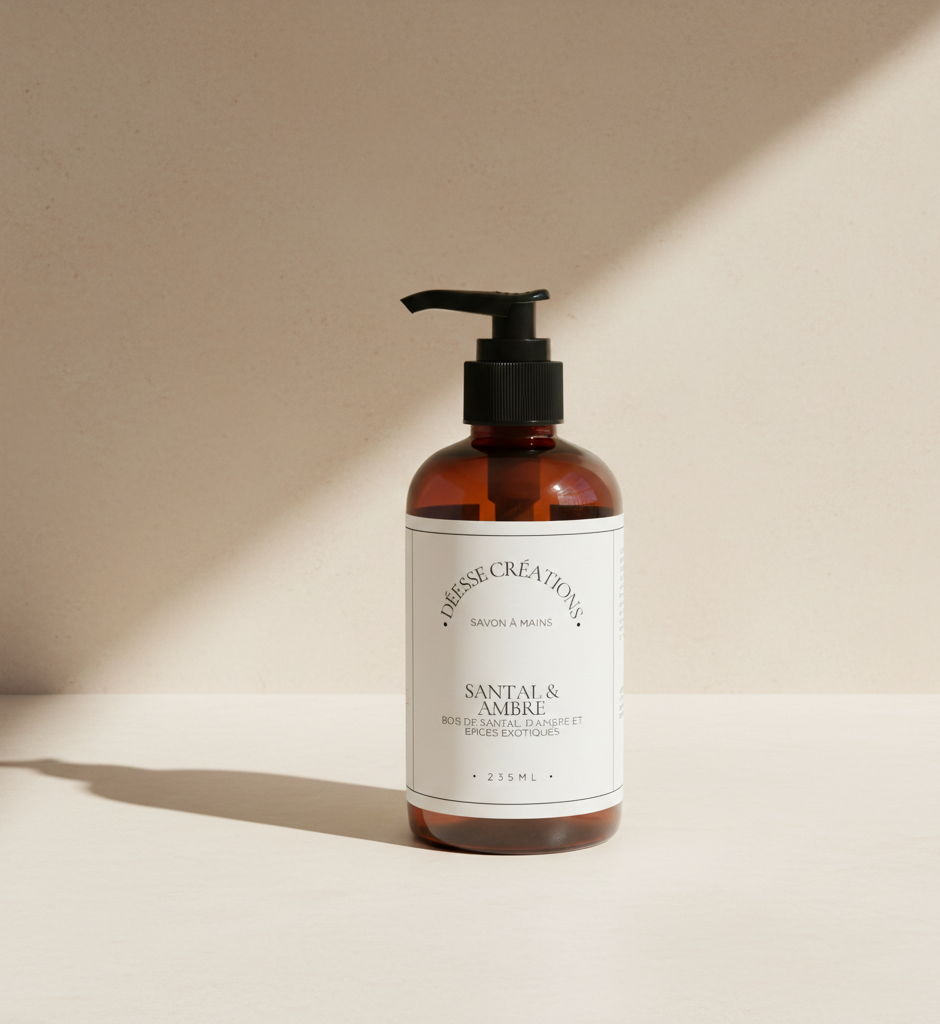 SAVON A MAINS: SANTAL & AMBRE - Déesse Créations Artisanales