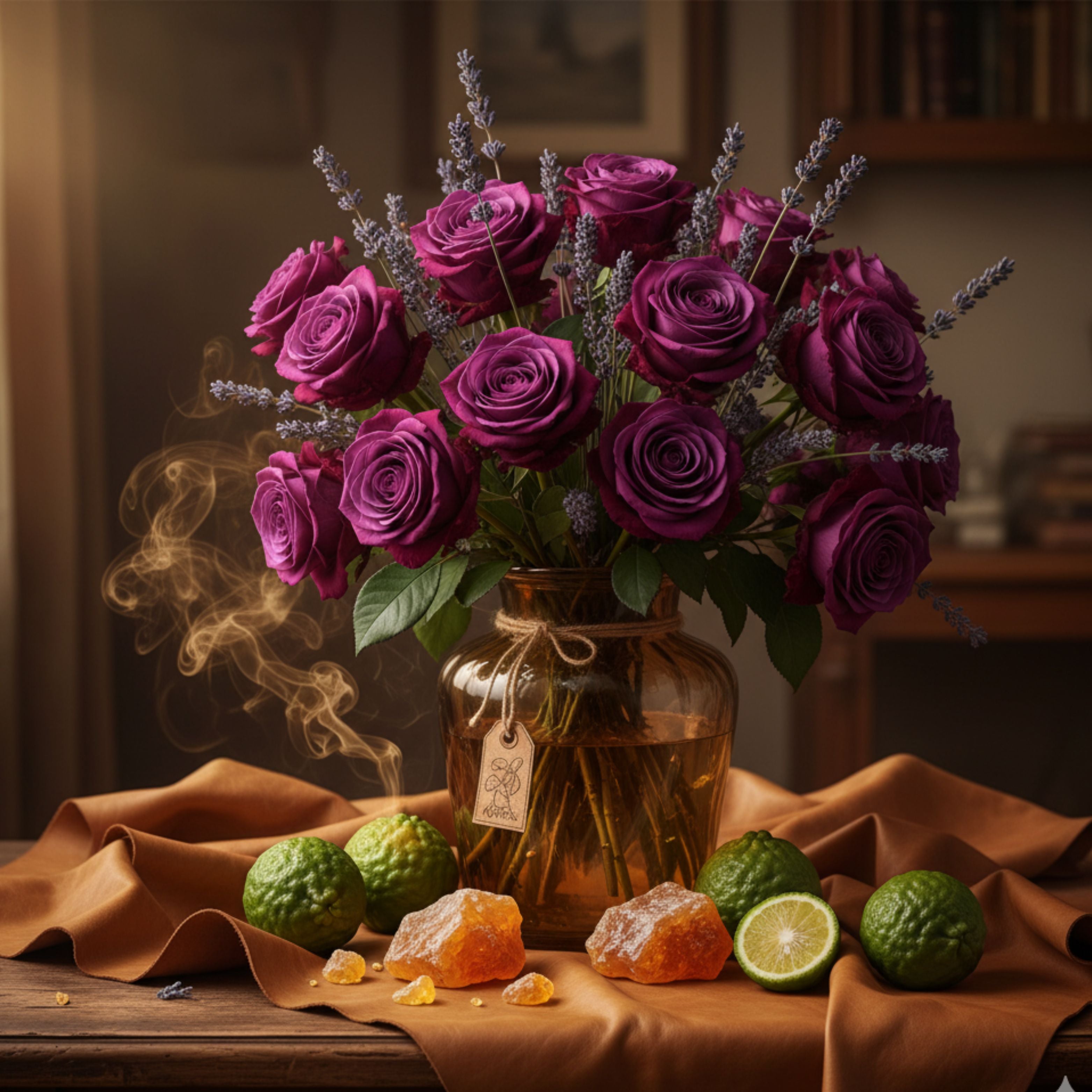 BOUGIE GRAND FORMAT: CUIR DE MINUIT - Déesse Créations Artisanales