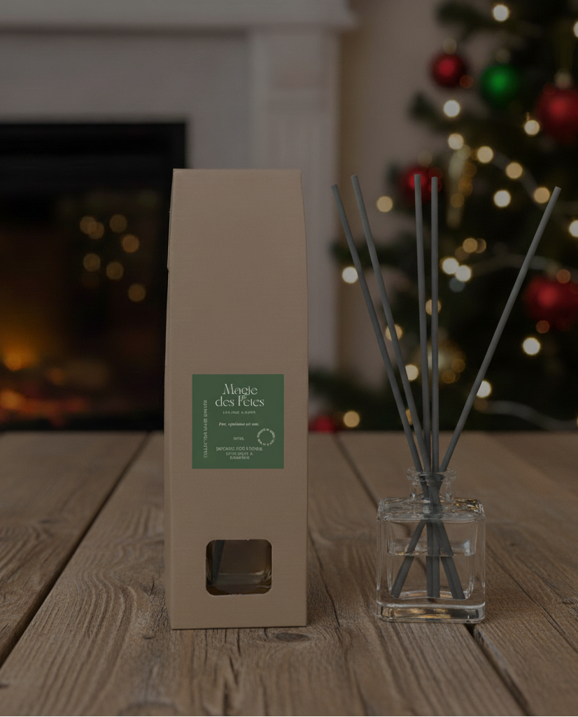 DIFFUSEUR À ROSEAUX : SAPIN & LAVANDE - Déesse Créations Artisanales