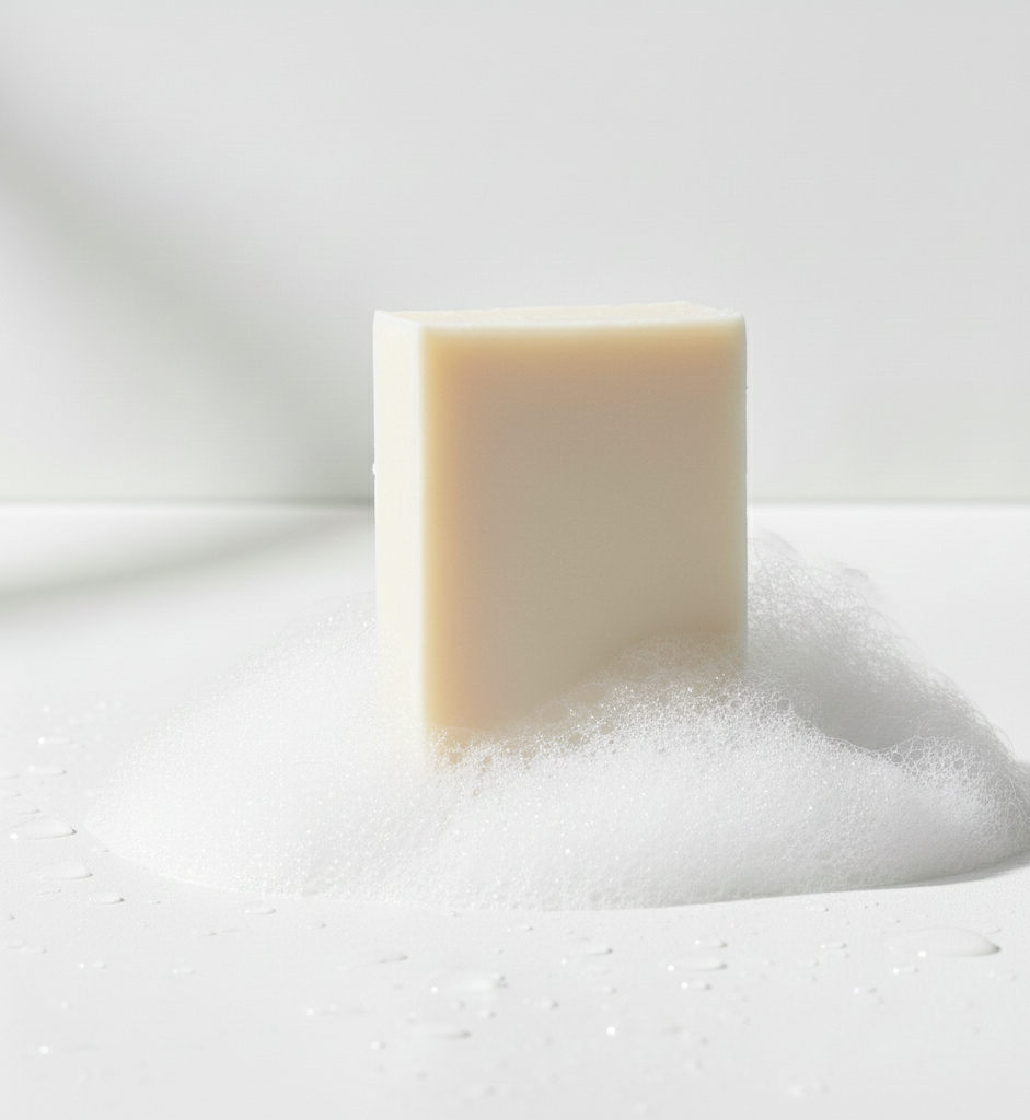 SAVON SOLIDE: LAIT D'ÀNESSE & ARGILE BLANCHE / SOIN VISAGE - Déesse Créations Artisanales