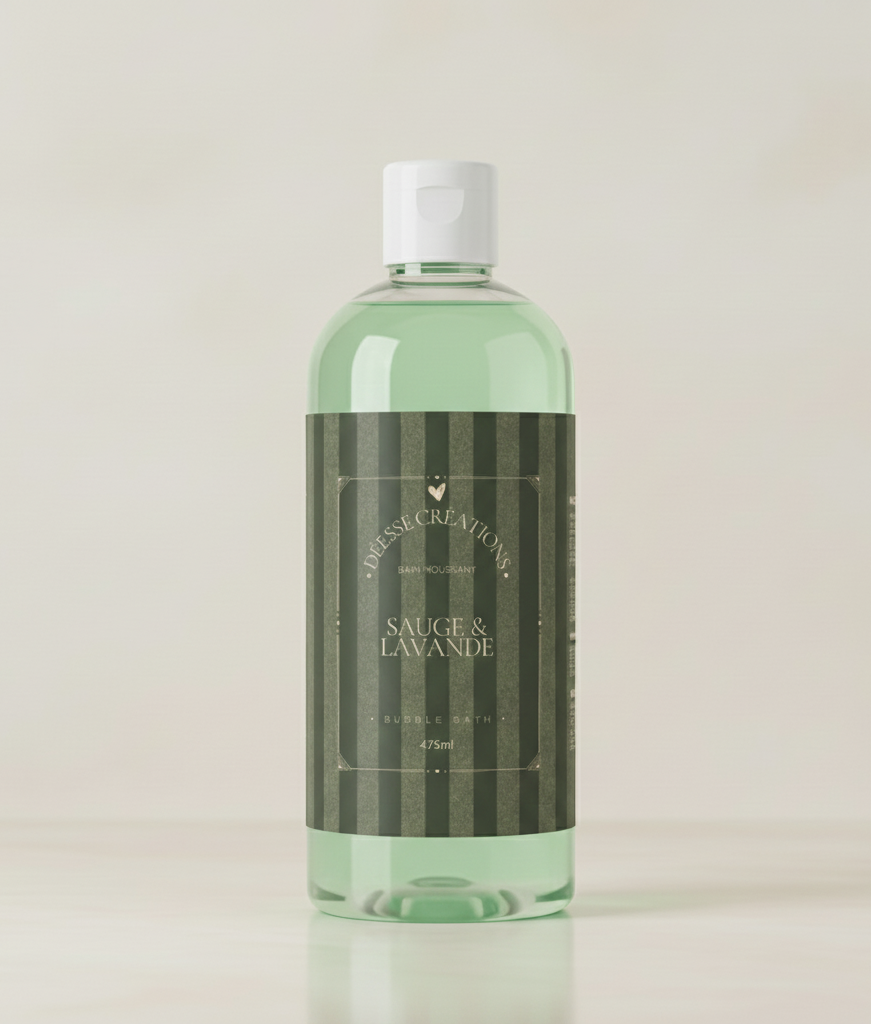 BAIN MOUSSANT: SAUGE & LAVANDE - Déesse Créations Artisanales