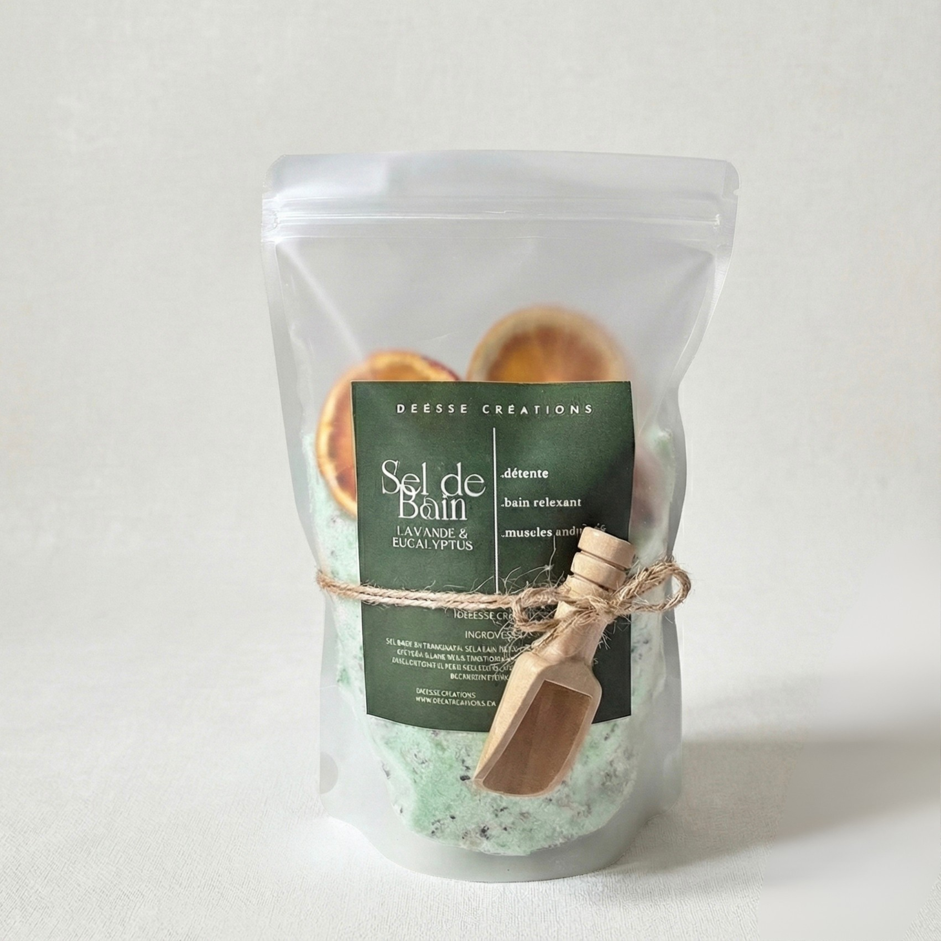 SEL DE BAIN: LAVANDE & EUCALYPTUS - Déesse Créations Artisanales
