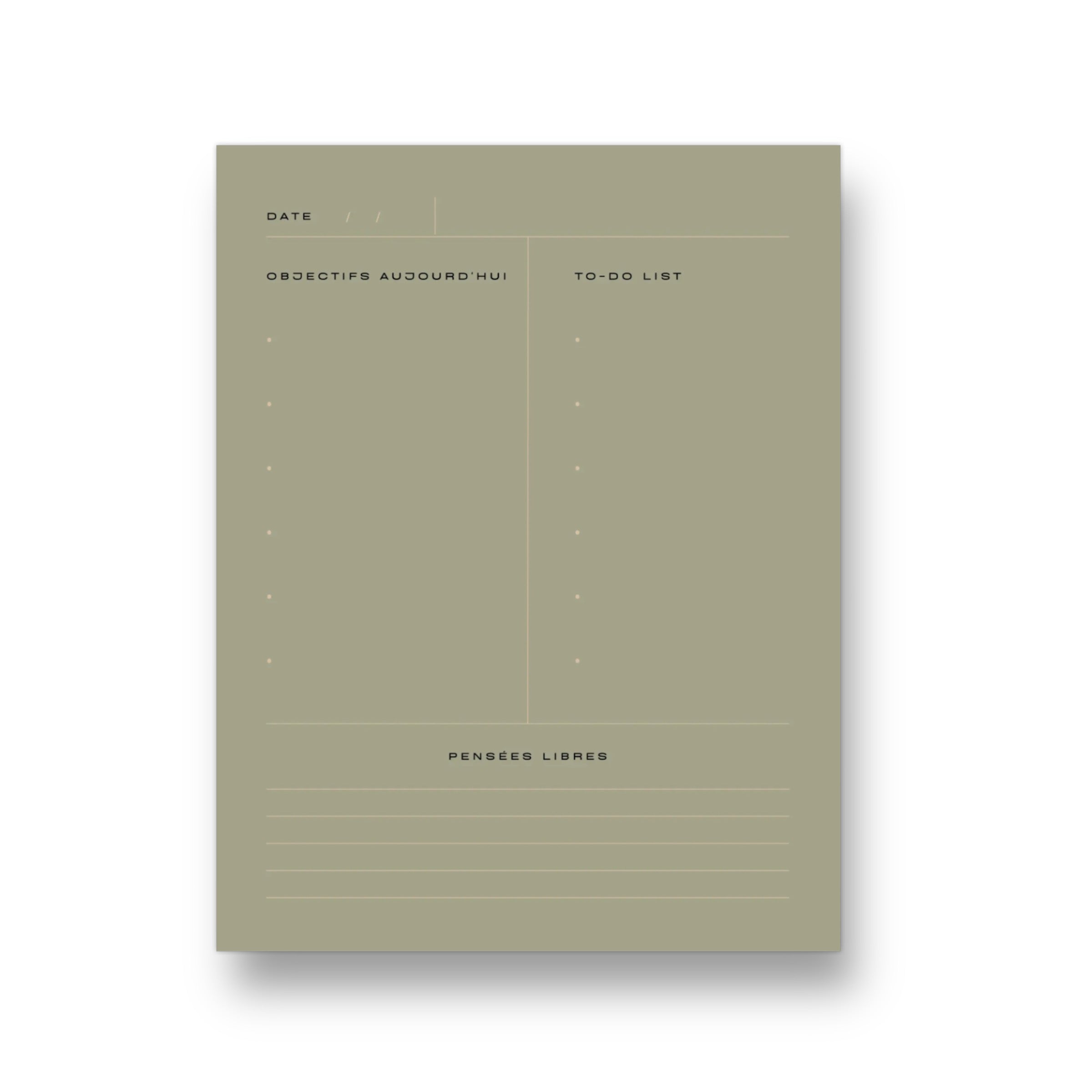 PLANIFICATEUR QUOTIDIEN - Déesse Créations Artisanales